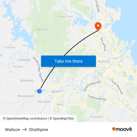 Walloon to Strathpine map