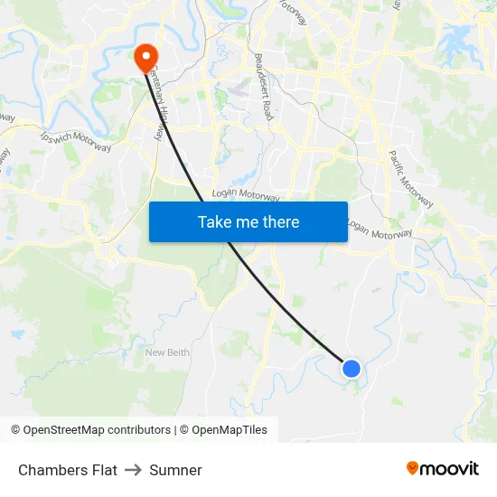 Chambers Flat to Sumner map