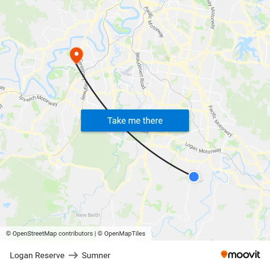 Logan Reserve to Sumner map