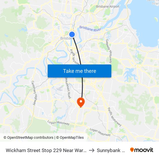 Wickham Street Stop 229 Near Warner St to Sunnybank Hills map