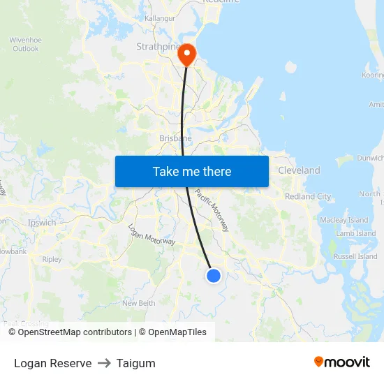 Logan Reserve to Taigum map