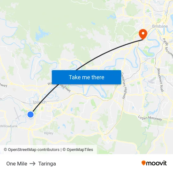 One Mile to Taringa map