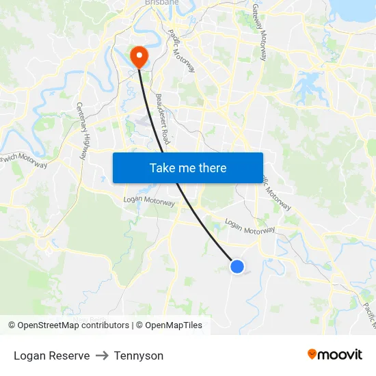 Logan Reserve to Tennyson map
