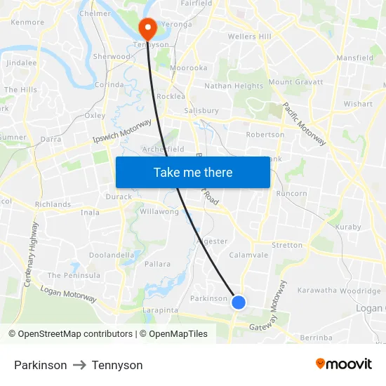 Parkinson to Tennyson map