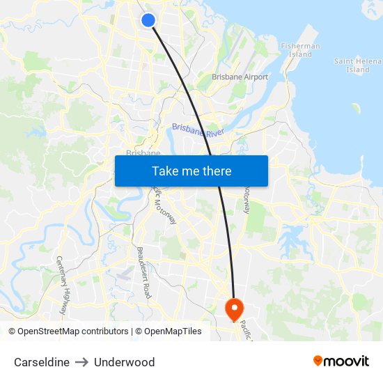 Carseldine to Underwood map