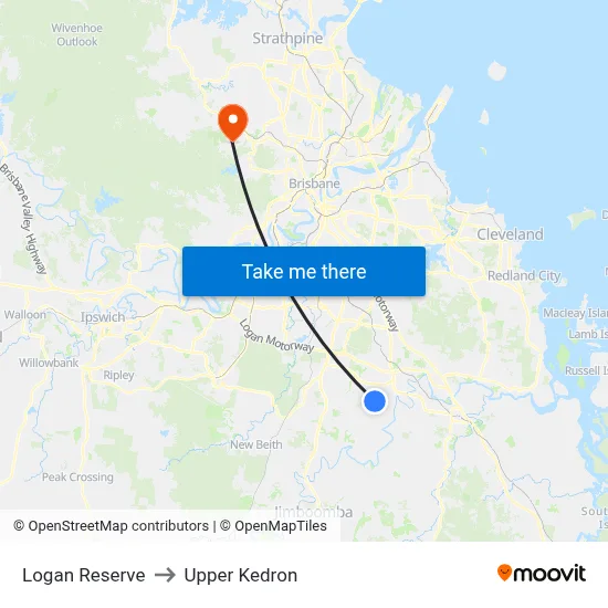Logan Reserve to Upper Kedron map