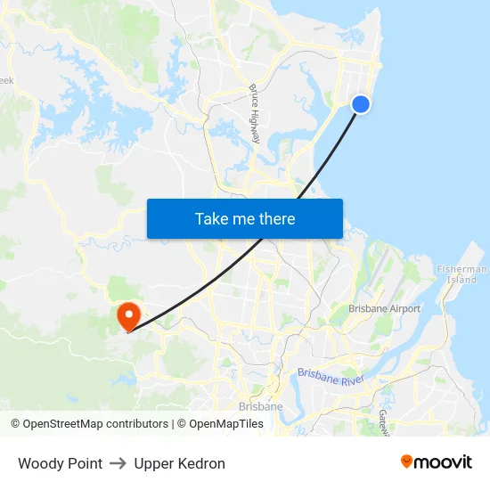 Woody Point to Upper Kedron map