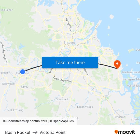 Basin Pocket to Victoria Point map