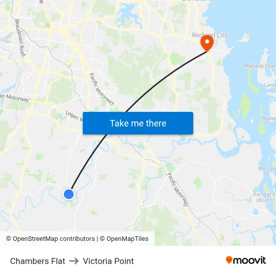 Chambers Flat to Victoria Point map