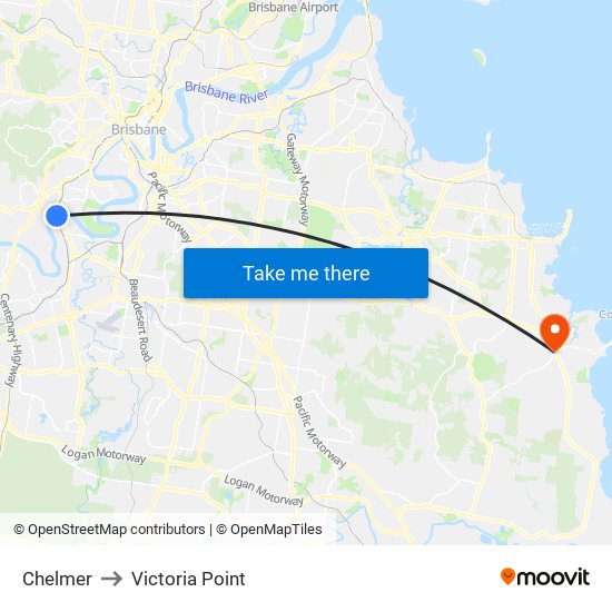 Chelmer to Victoria Point map