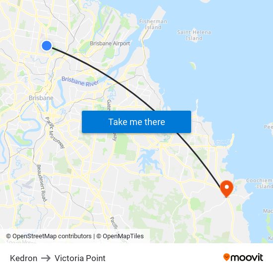 Kedron to Victoria Point map