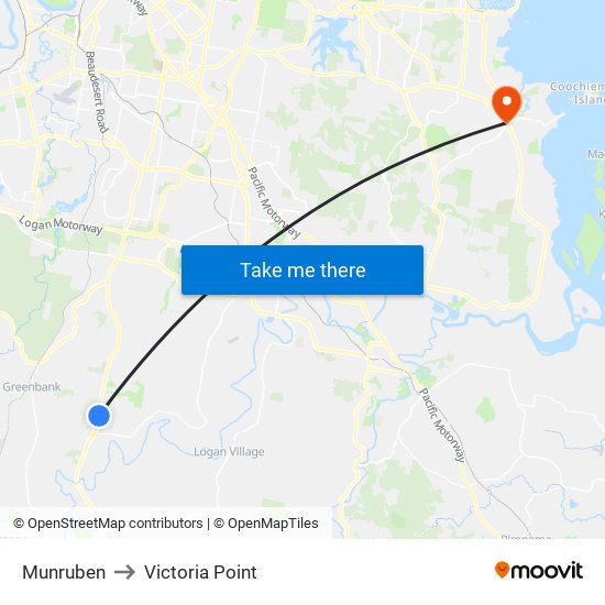 Munruben to Victoria Point map