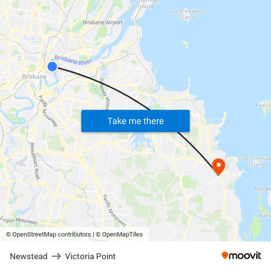 Newstead to Victoria Point map