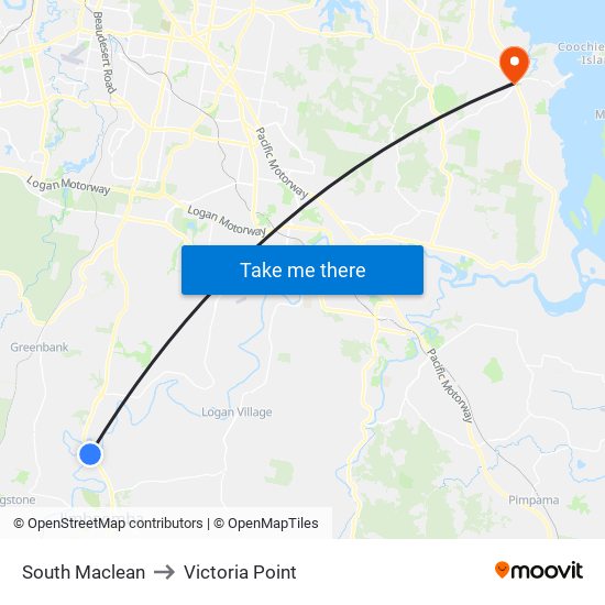 South Maclean to Victoria Point map