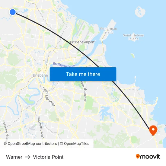 Warner to Victoria Point map