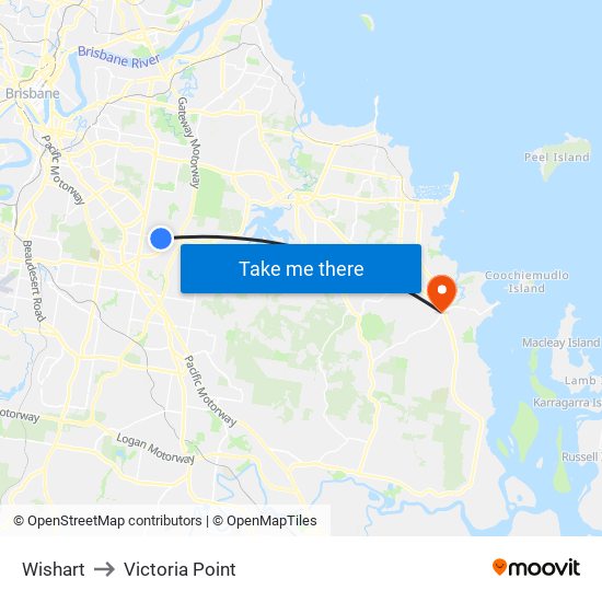 Wishart to Victoria Point map