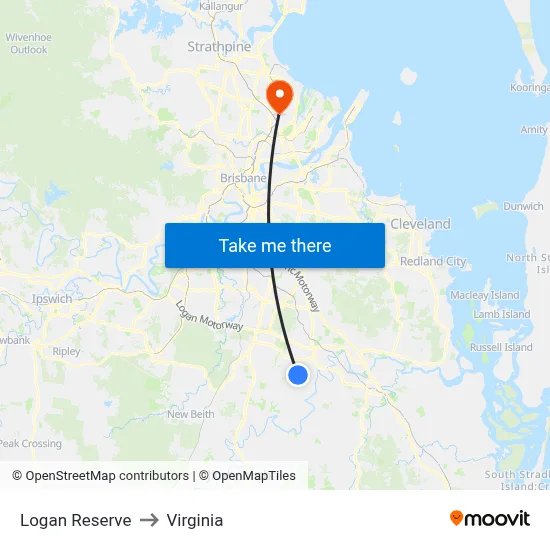 Logan Reserve to Virginia map