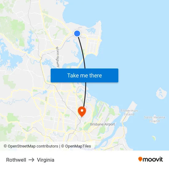 Rothwell to Virginia map