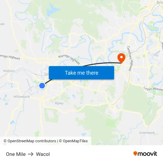 One Mile to Wacol map