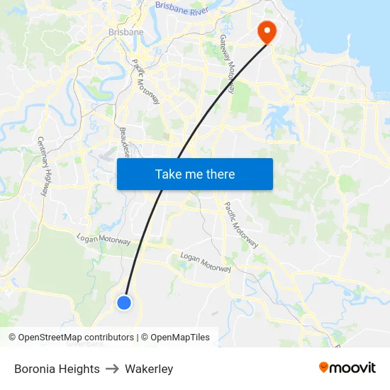 Boronia Heights to Wakerley map