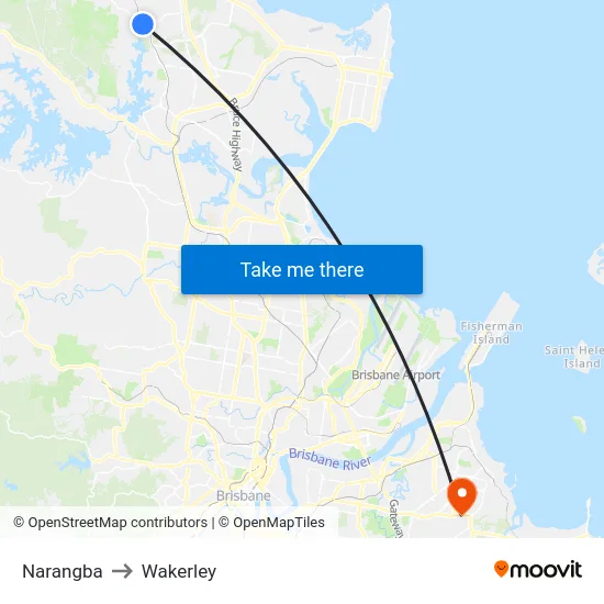 Narangba to Wakerley map