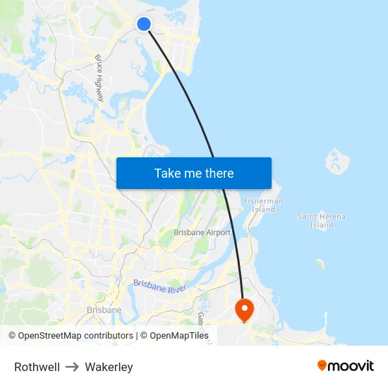 Rothwell to Wakerley map