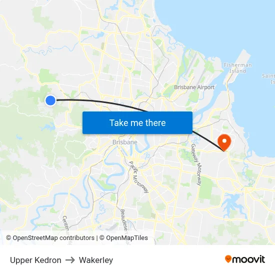 Upper Kedron to Wakerley map