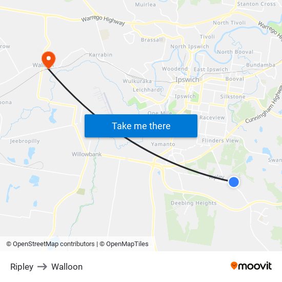 Ripley to Walloon map