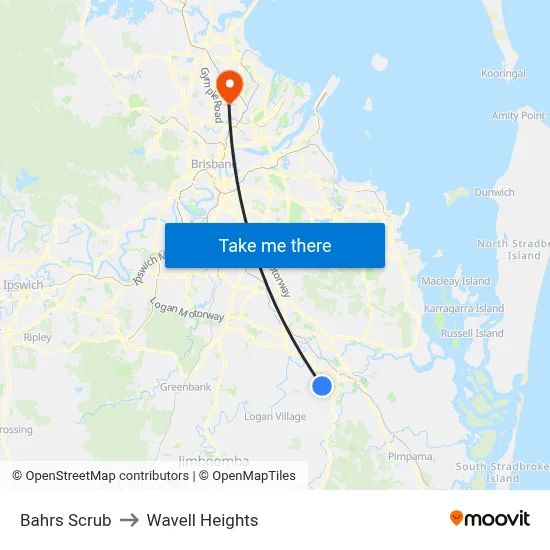 Bahrs Scrub to Wavell Heights map
