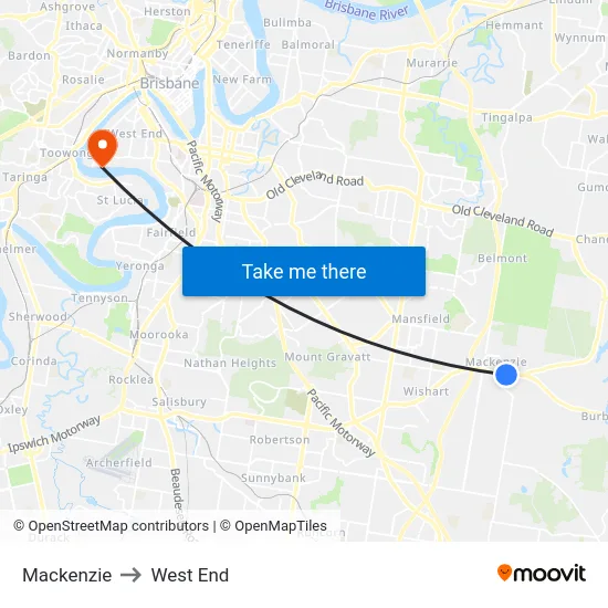 Mackenzie to West End map