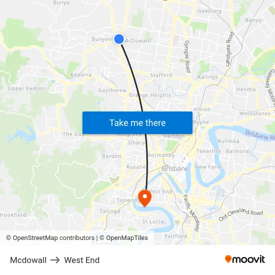 Mcdowall to West End map