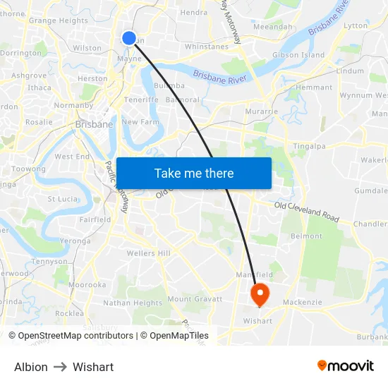 Albion to Wishart map