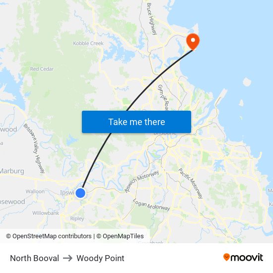 North Booval to Woody Point map