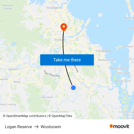 Logan Reserve to Wooloowin map