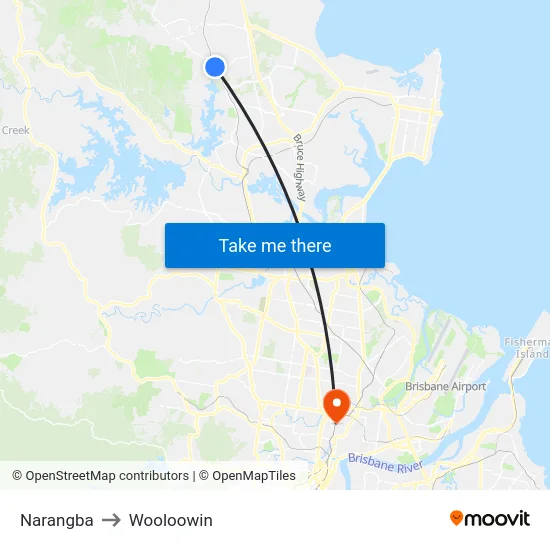 Narangba to Wooloowin map