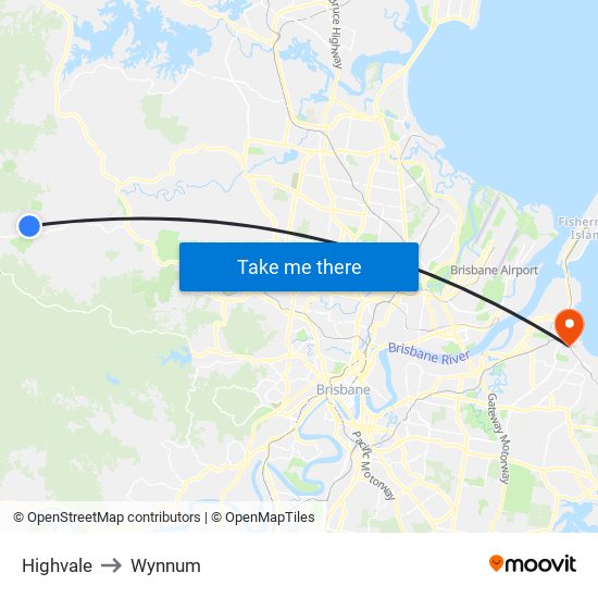 Highvale to Wynnum map