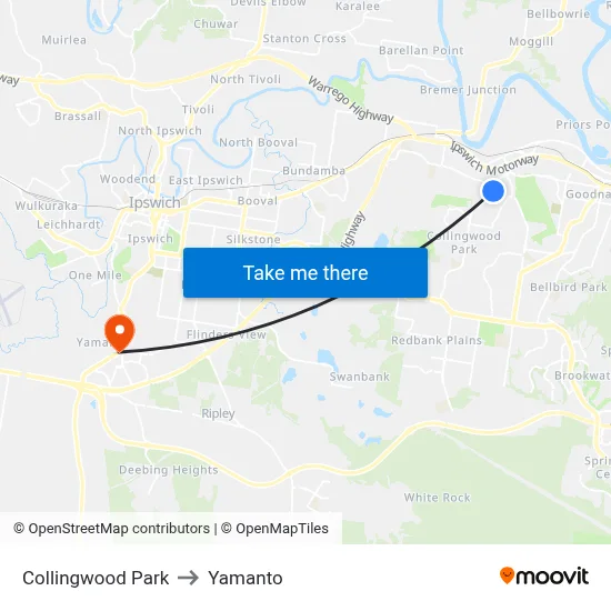 Collingwood Park to Yamanto map