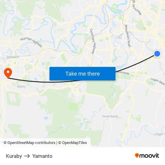 Kuraby to Yamanto map