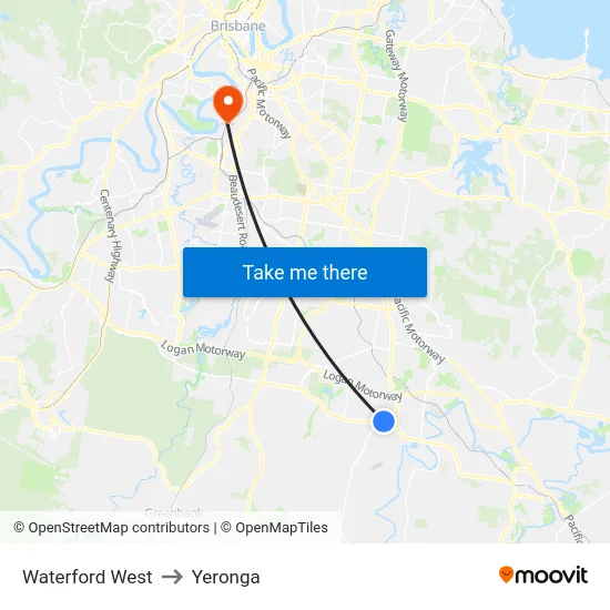 Waterford West to Yeronga map