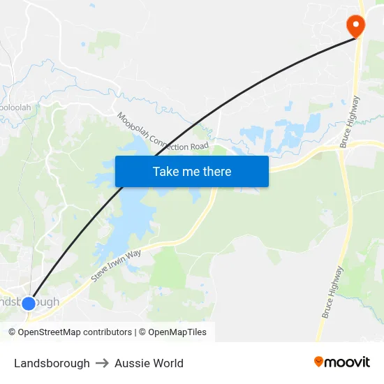 Landsborough to Aussie World map