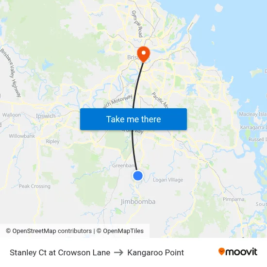 Stanley Ct at Crowson Lane to Kangaroo Point map
