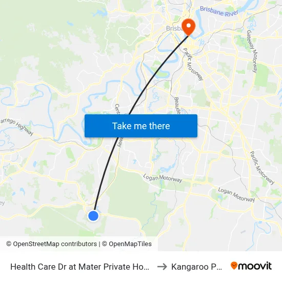 Health Care Dr at Mater Private Hospital to Kangaroo Point map