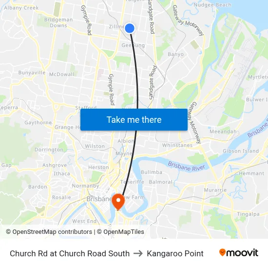 Church Rd at Church Road South to Kangaroo Point map