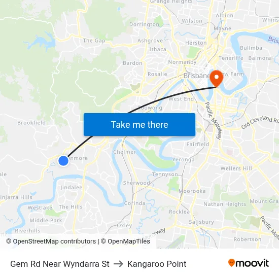 Gem Rd Near Wyndarra St to Kangaroo Point map