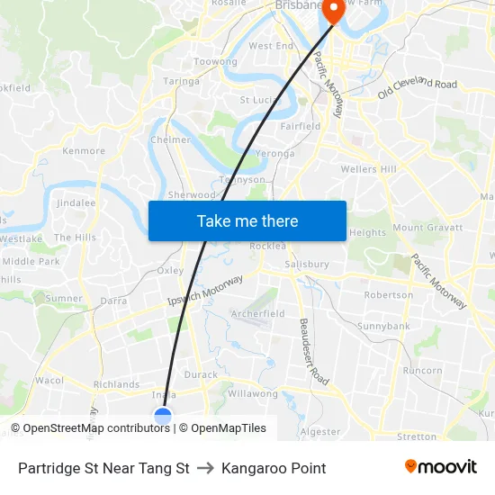 Partridge St Near Tang St to Kangaroo Point map
