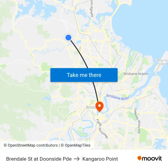 Brendale St at Doonside Pde to Kangaroo Point map