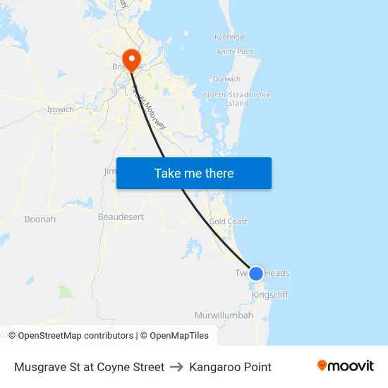 Musgrave St at Coyne Street to Kangaroo Point map