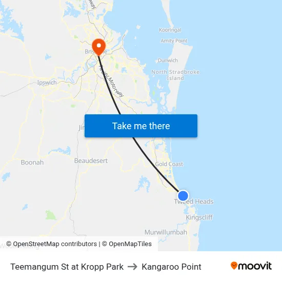 Teemangum St at Kropp Park to Kangaroo Point map