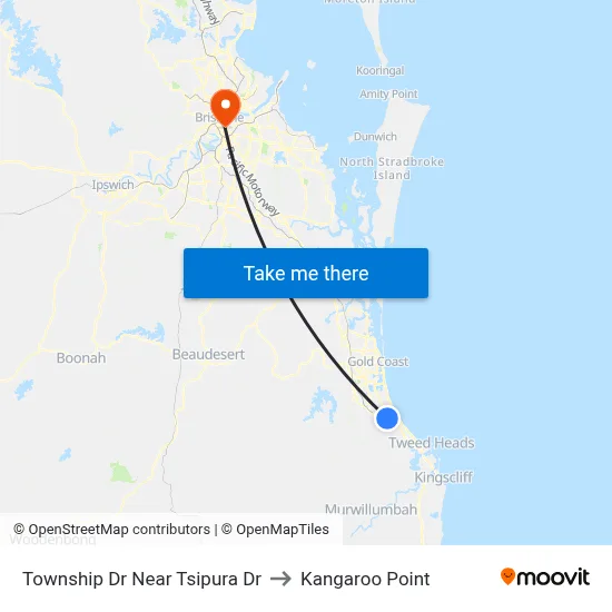 Township Dr Near Tsipura Dr to Kangaroo Point map