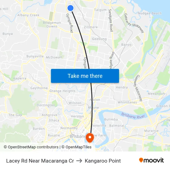 Lacey Rd Near Macaranga Cr to Kangaroo Point map
